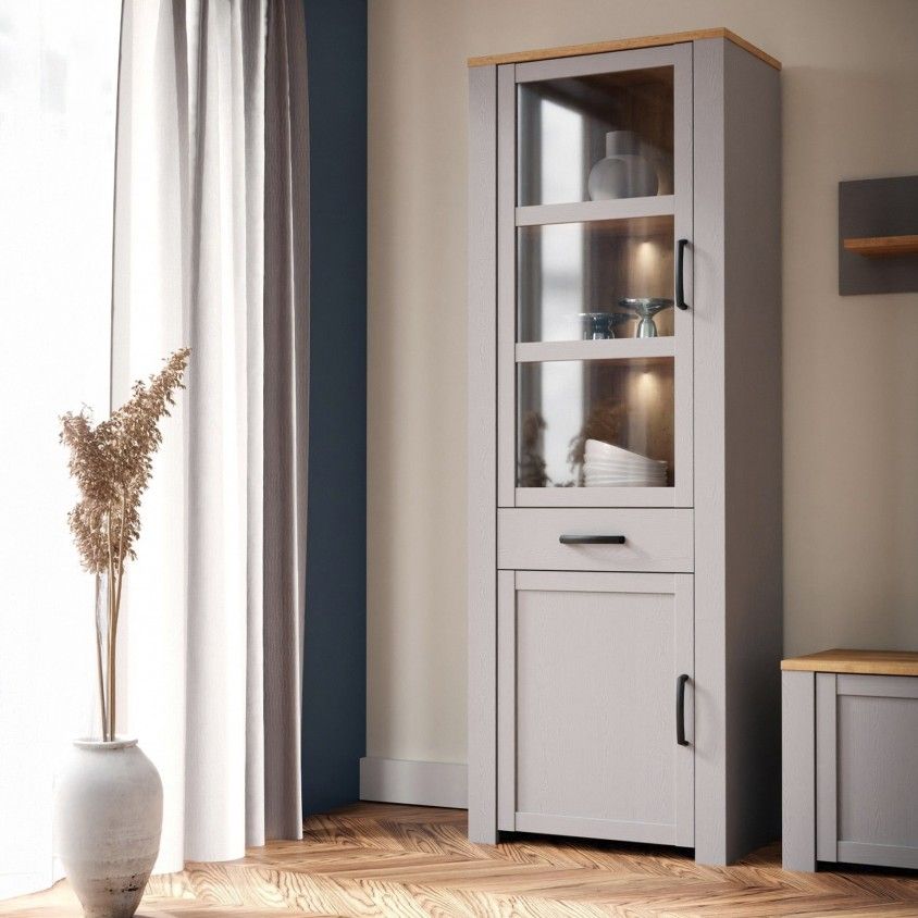 Arm�rio Cristaleira Bohol (2 Portas + 1 Gaveta)