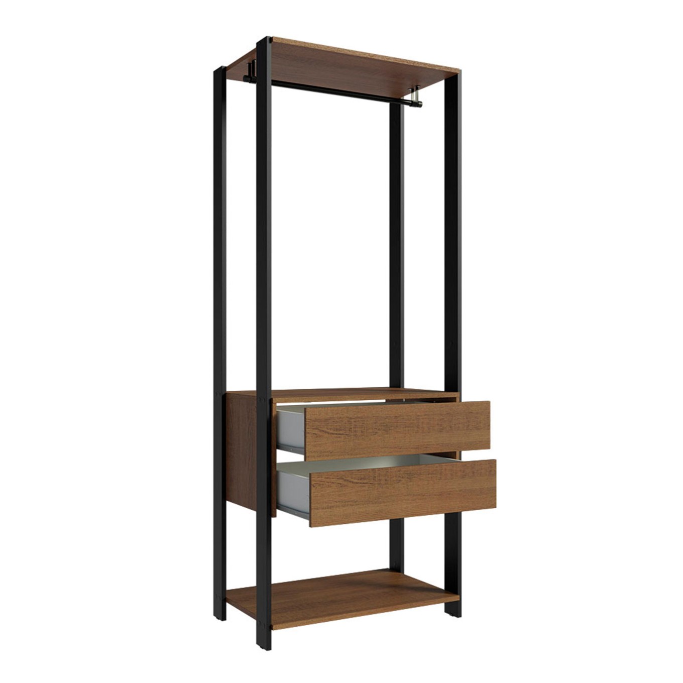 M�dulo Style para Closet 70cm (2 Gavetas + 1 Prateleira)