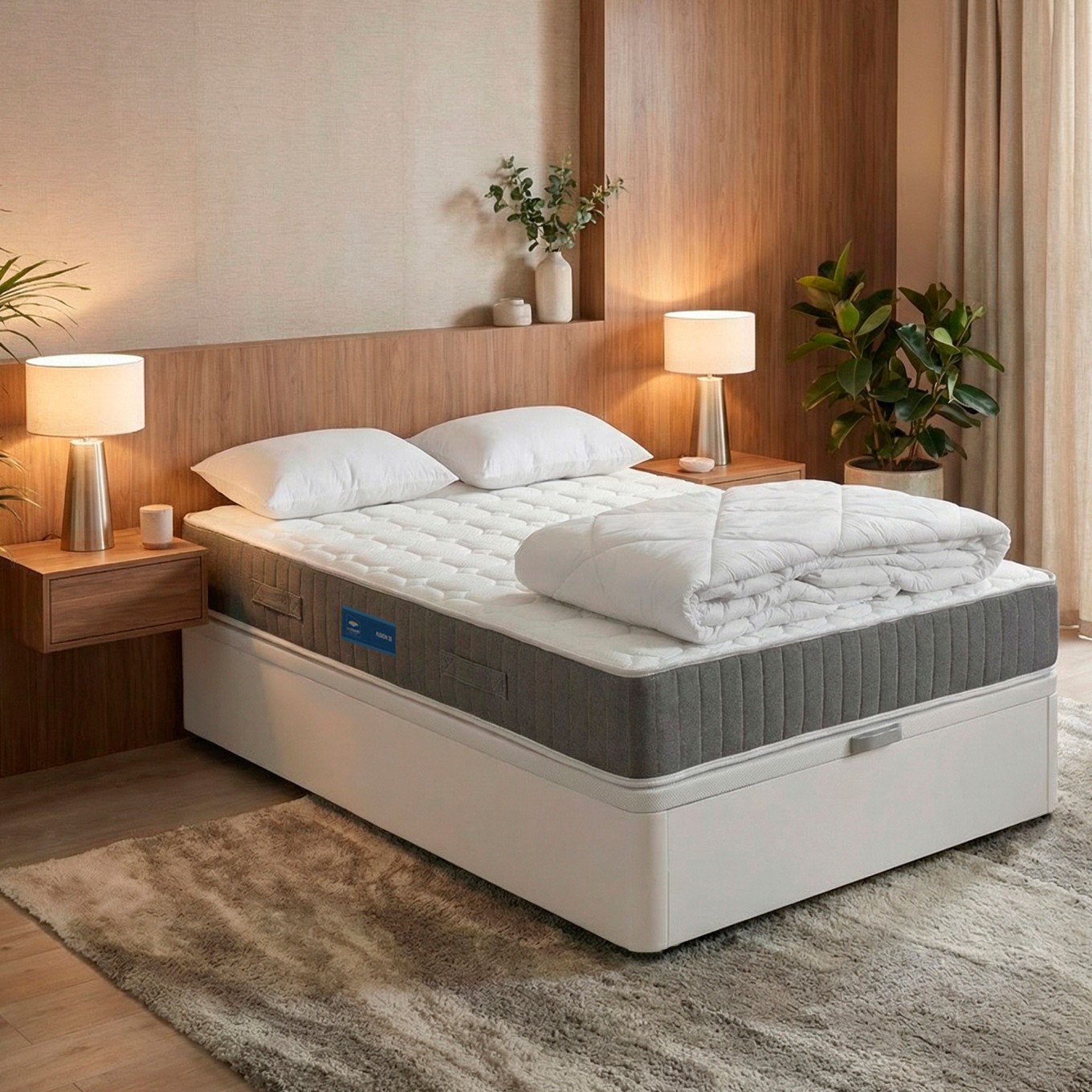 Pack Spring Sense Sommier + Colch�o com Oferta de Edred�o e 2 Almofadas