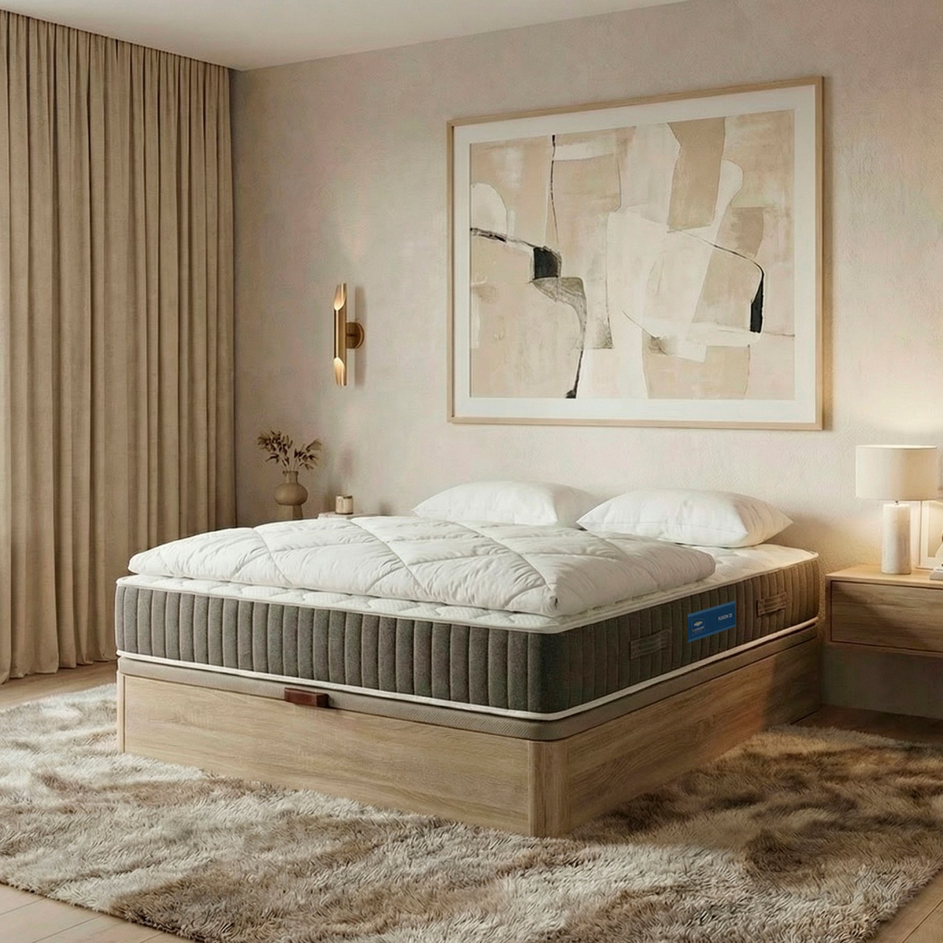 Pack Spring Sense Sommier + Colch�o com Oferta de Edred�o e 2 Almofadas