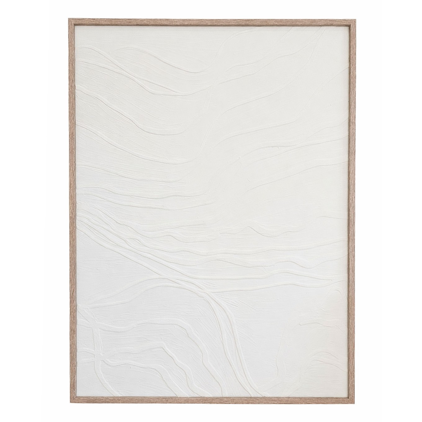 Quadro Decorativo Abstrato Art em MDF Branco 80x60 cm