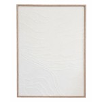 Quadro Decorativo Abstrato Art em MDF Branco 80x60 cm