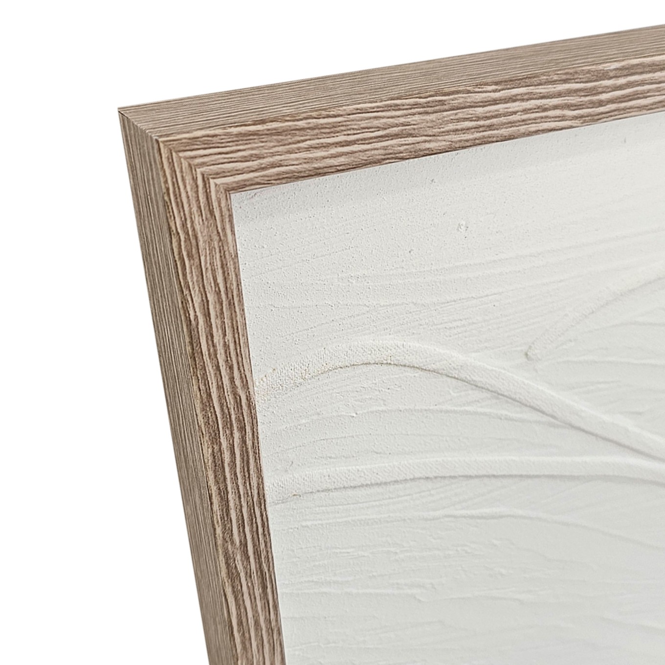 Quadro Decorativo Abstrato Art em MDF Branco 80x60 cm