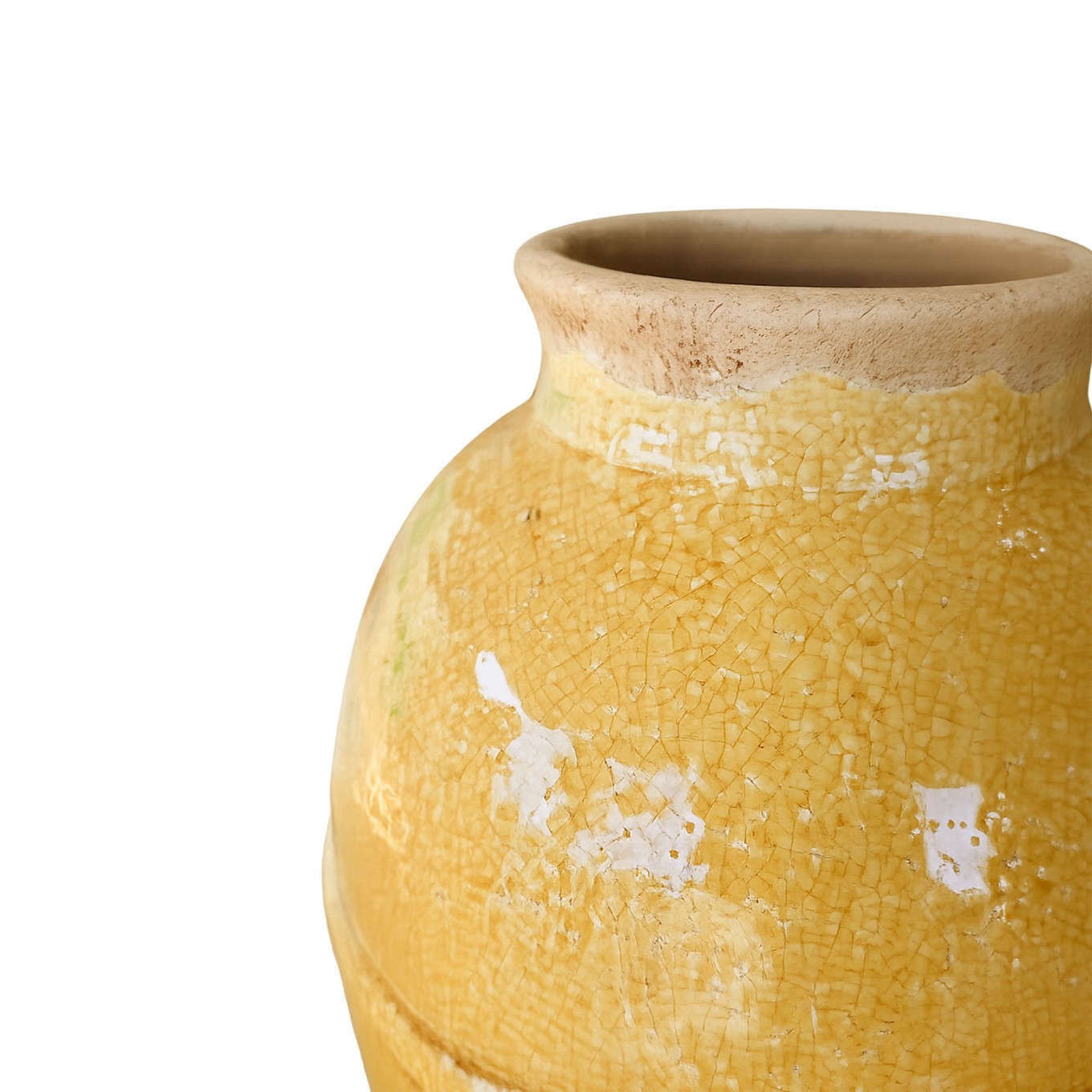 Jarra Decorativa Reactive Plus em Cer�mica Amarela