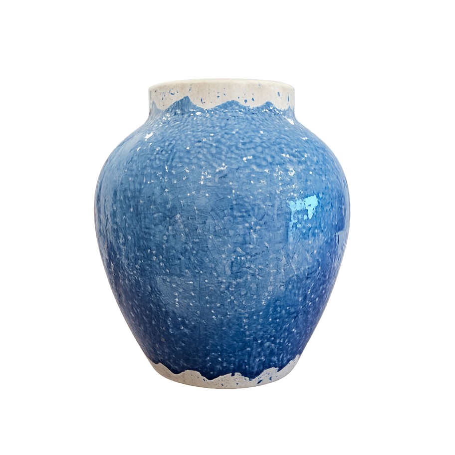 Jarra Decorativa Sea em Cer�mica Azul