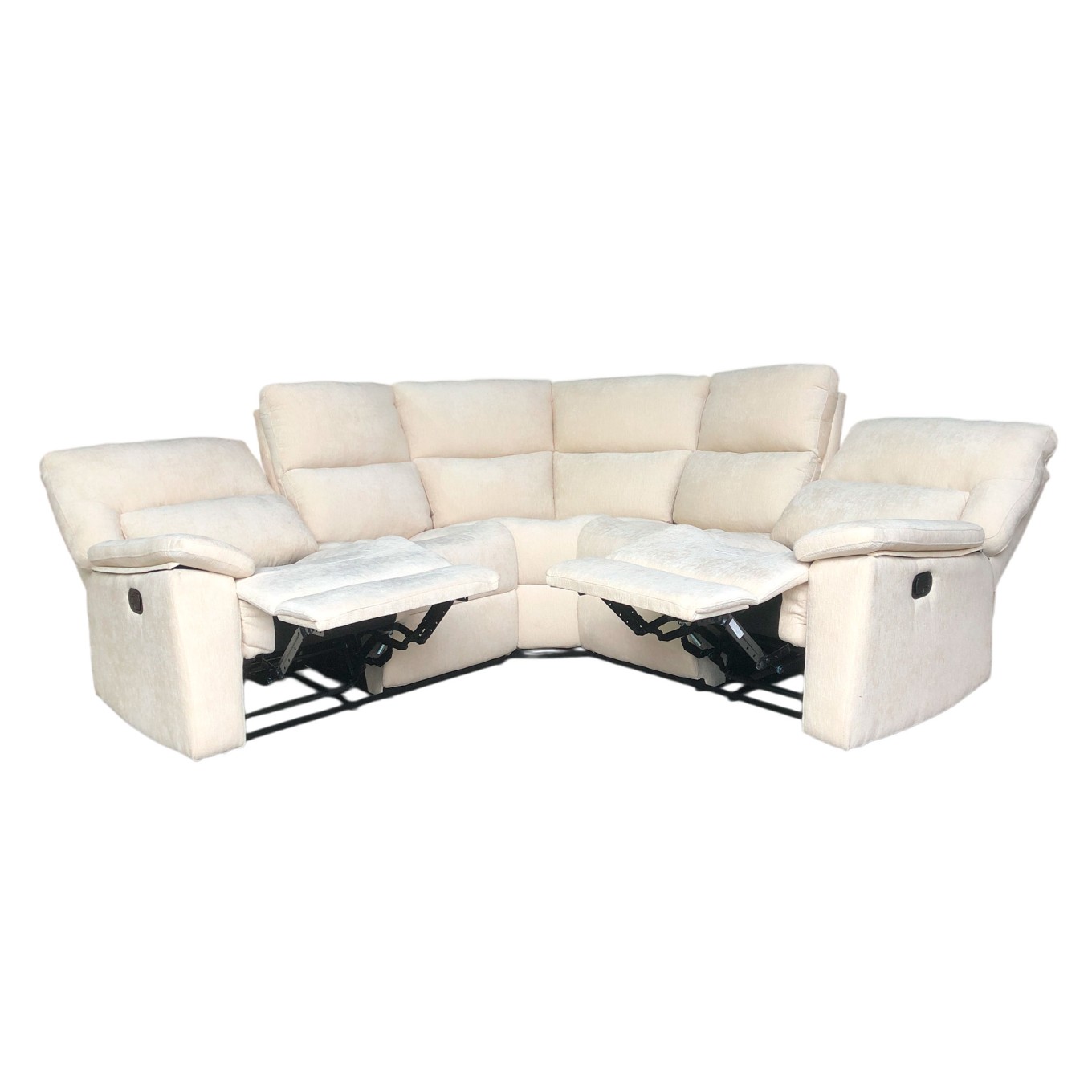 Sof� de Canto Lakeville Creme com Relax Manual