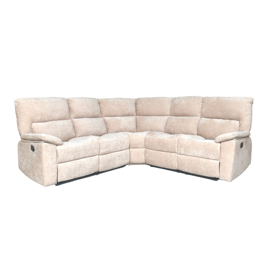 Sofá de Canto Lakeville Taupe com Relax Manual