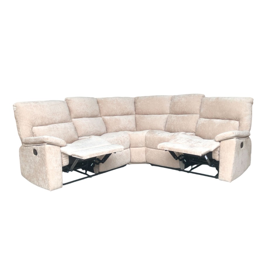 Sofá de Canto Lakeville Taupe com Relax Manual
