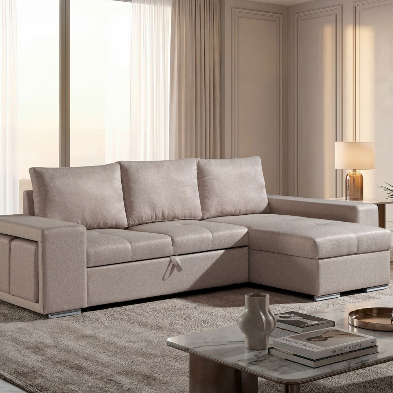 Sof� Chaise Longue New Charlotte Direita com cama