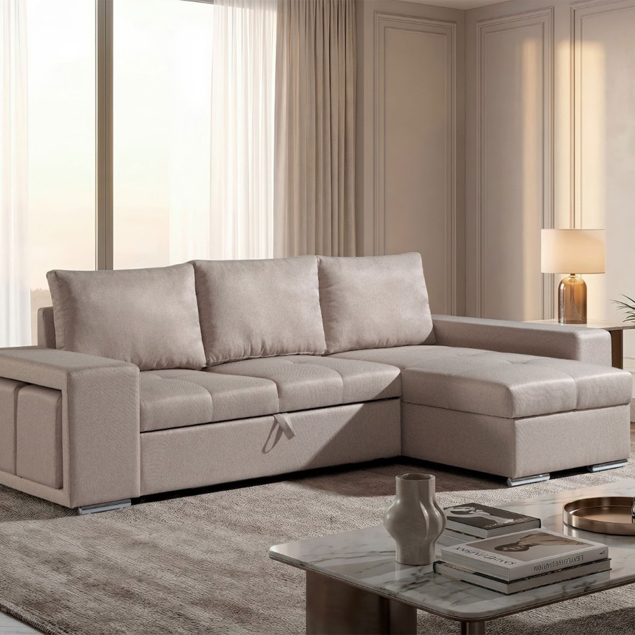 Sofá Chaise Longue New Charlotte Direita com cama