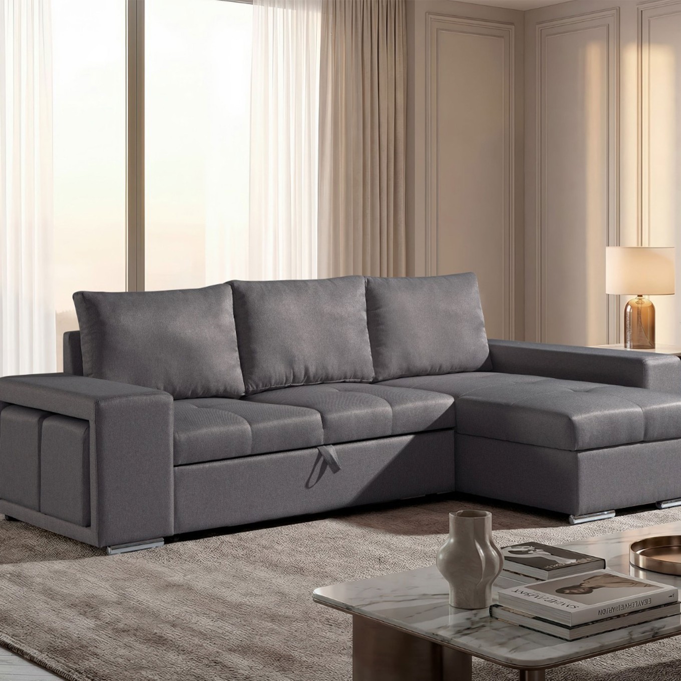 Sof� Chaise Longue New Charlotte Direita com cama