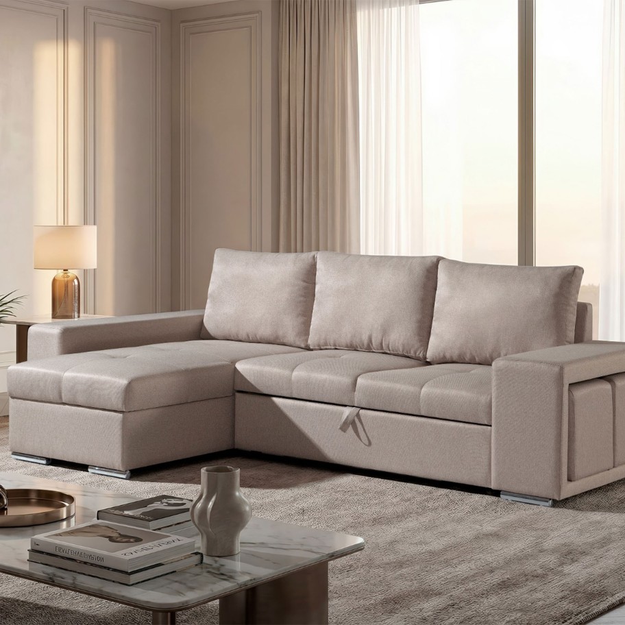 Sofá Chaise Longue New Charlotte Esquerda com cama