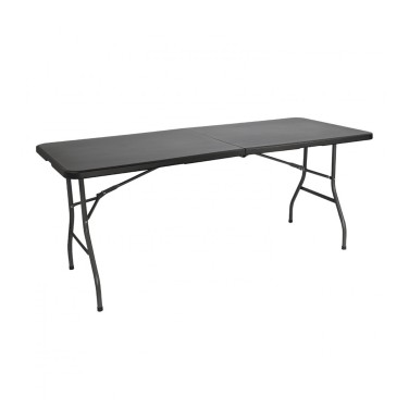 Mesa Dobrável Tenerife Castanha 180cm Retangular Portátil