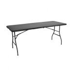 Mesa Dobrável Tenerife Castanha 180cm Retangular Portátil