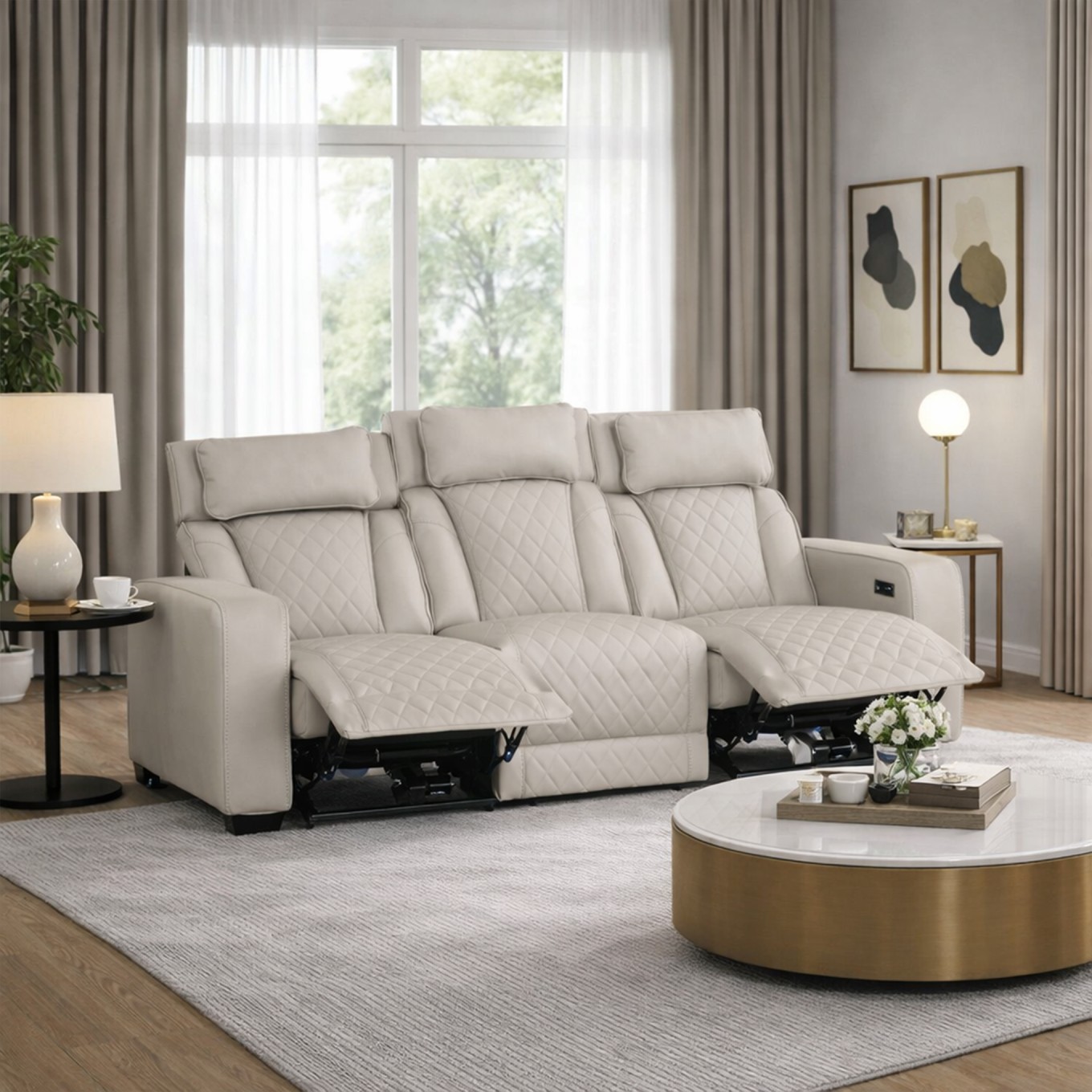 Sof� 3 Lugares Utah com 2 Relax El�tricos