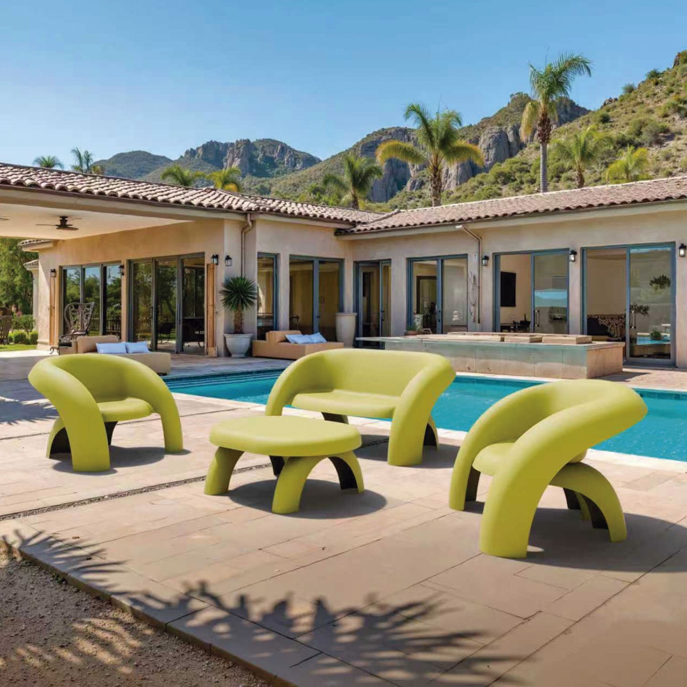 Sof� de Jardim Monobloco Looma 2 Lugares em PP/Fibra