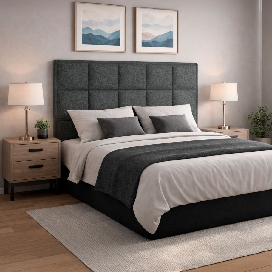 Cabeceira de Cama Quebec II Estofada