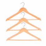Conjunto de 3 Cabides de Madeira Natural