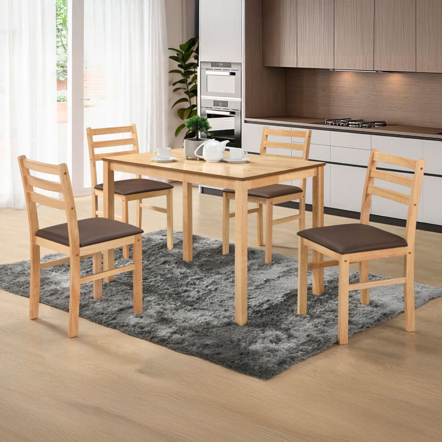 Mesa Seatle Natural com 4 Cadeiras
