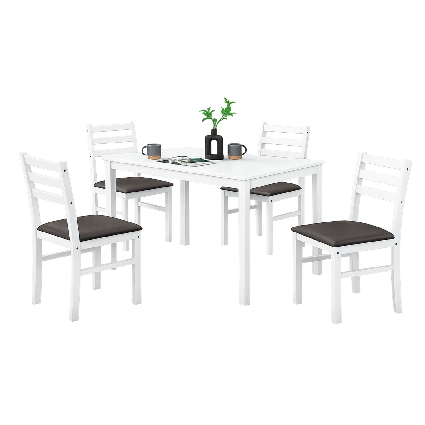 Mesa Seatle Branco com 4 Cadeiras