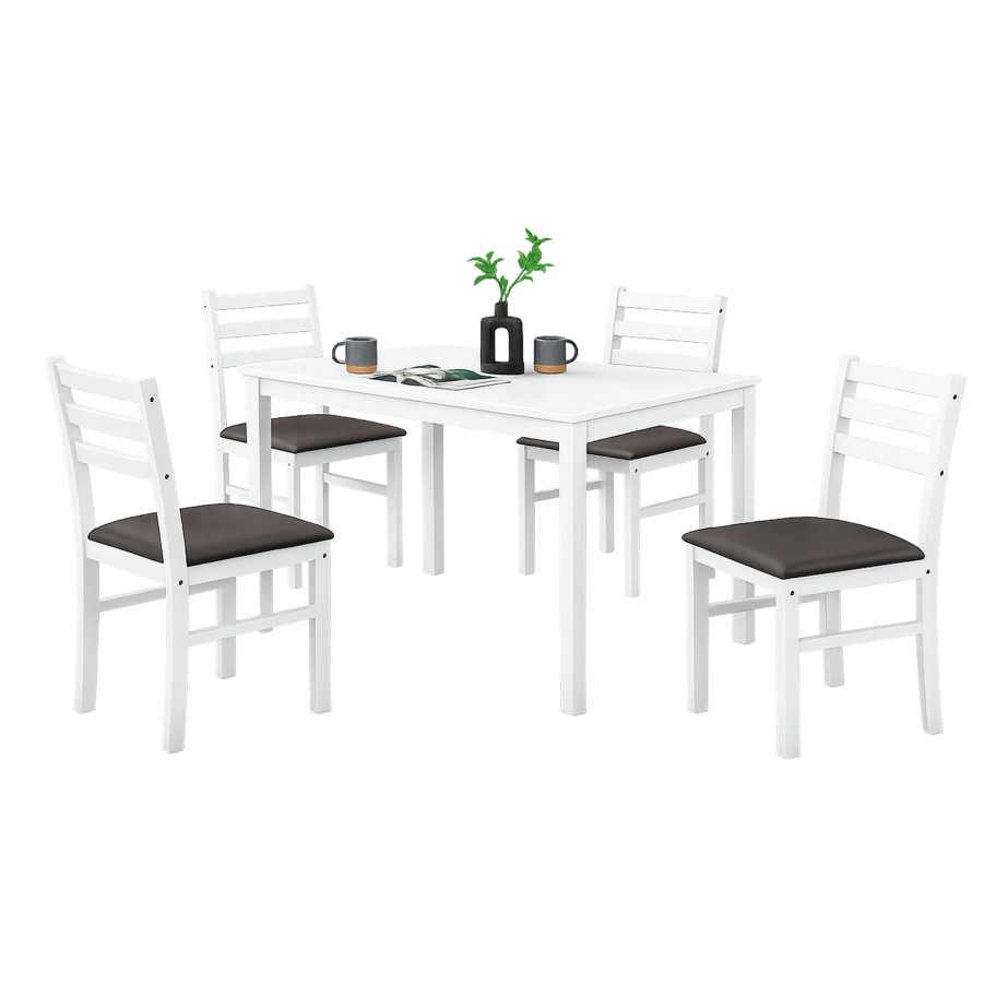 Mesa Seatle Branco com 4 Cadeiras