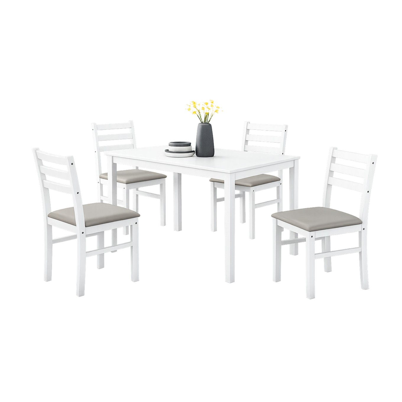 Mesa Seatle Branco com 4 Cadeiras