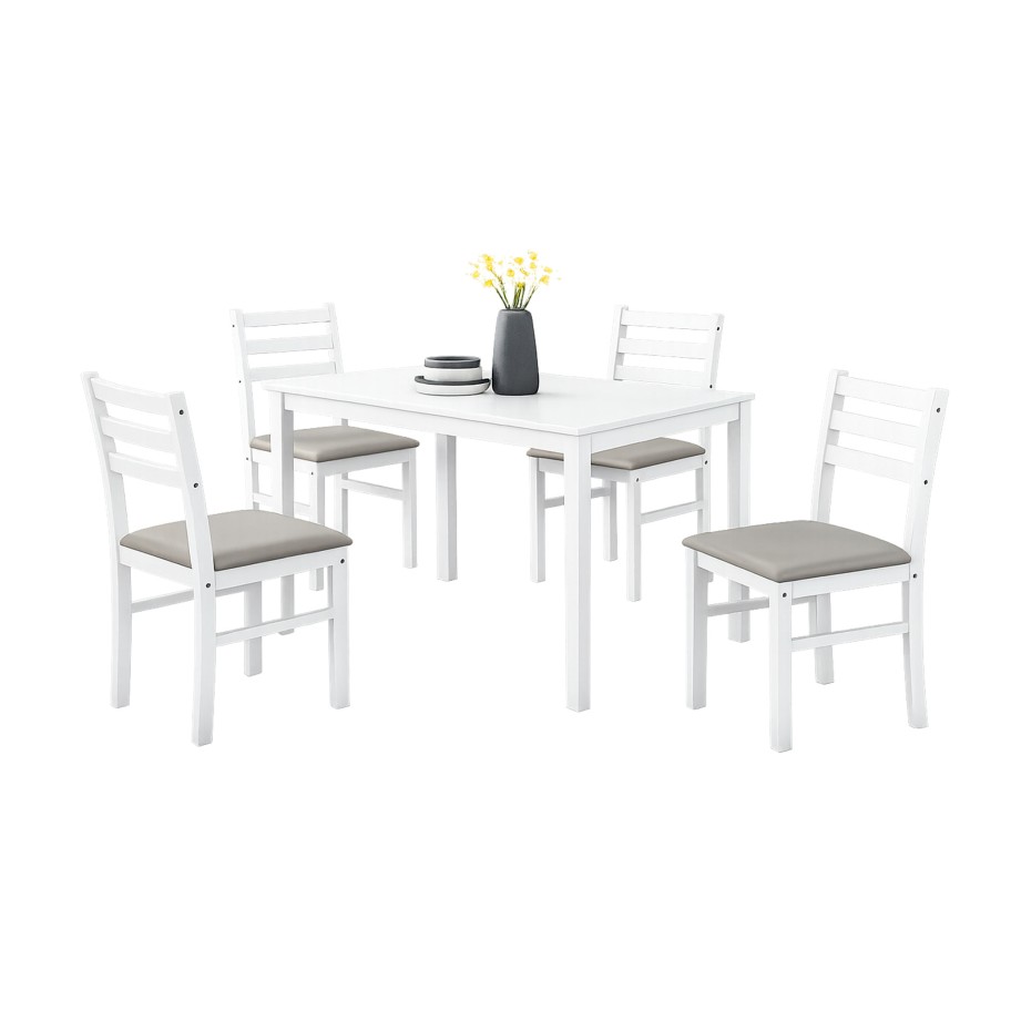 Mesa Seatle Branco com 4 Cadeiras