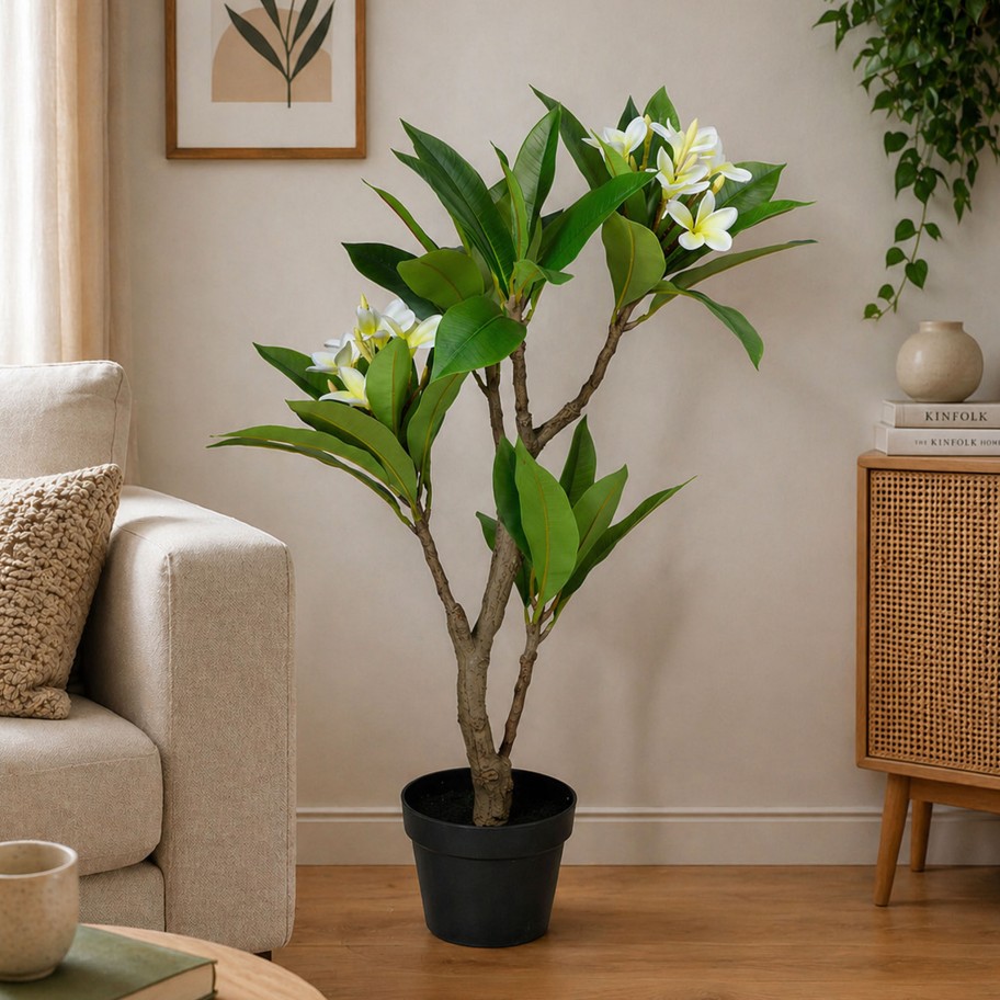 Planta Artificial Frangipani com Vaso 50x90cm