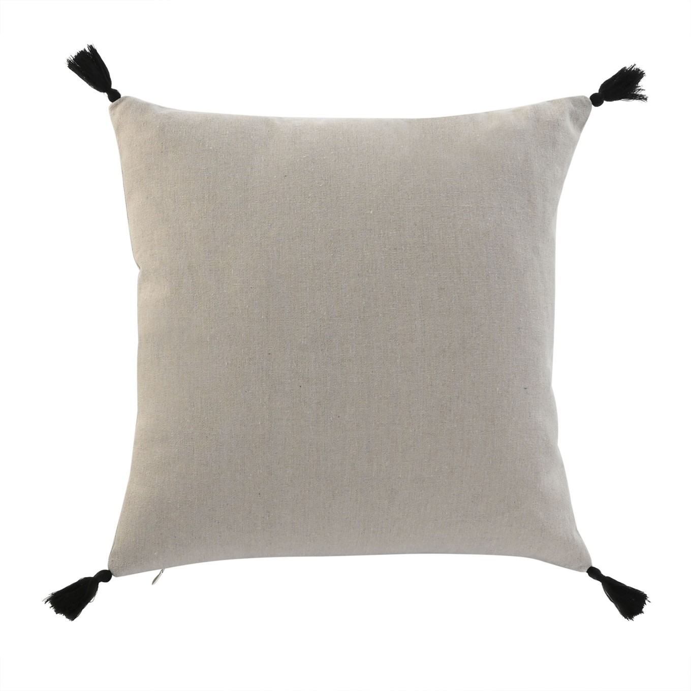 Almofada Bege com Aplica��es Algod�o 420g 45x45