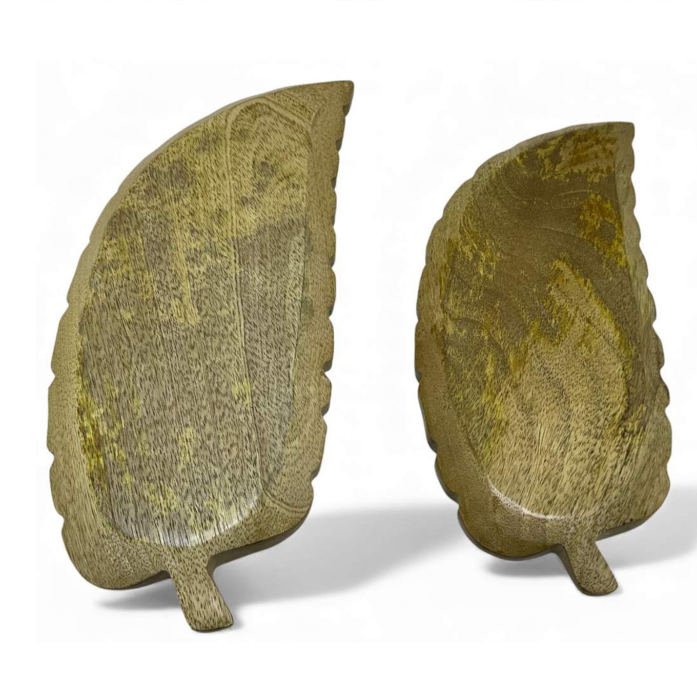 Conjunto de 2 Centros de Mesa Folha Verde