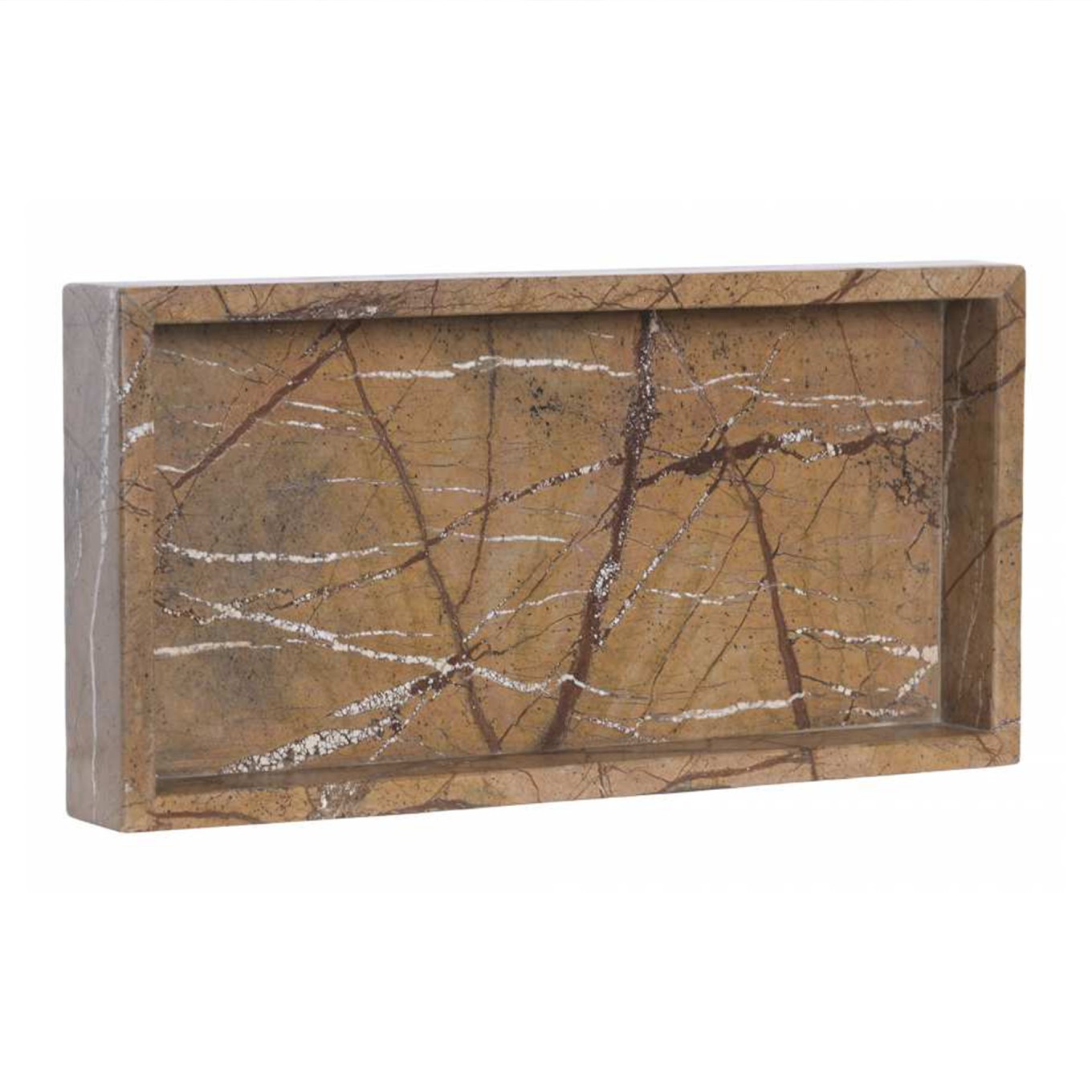 Bandeja de M�rmore Castanho 30cm