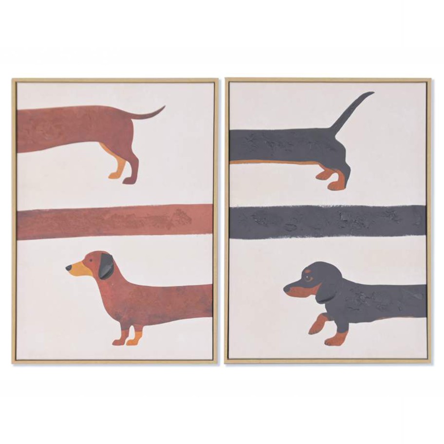 Quadro Cão Salsicha 2 Modelos Sortidos 50x70cm