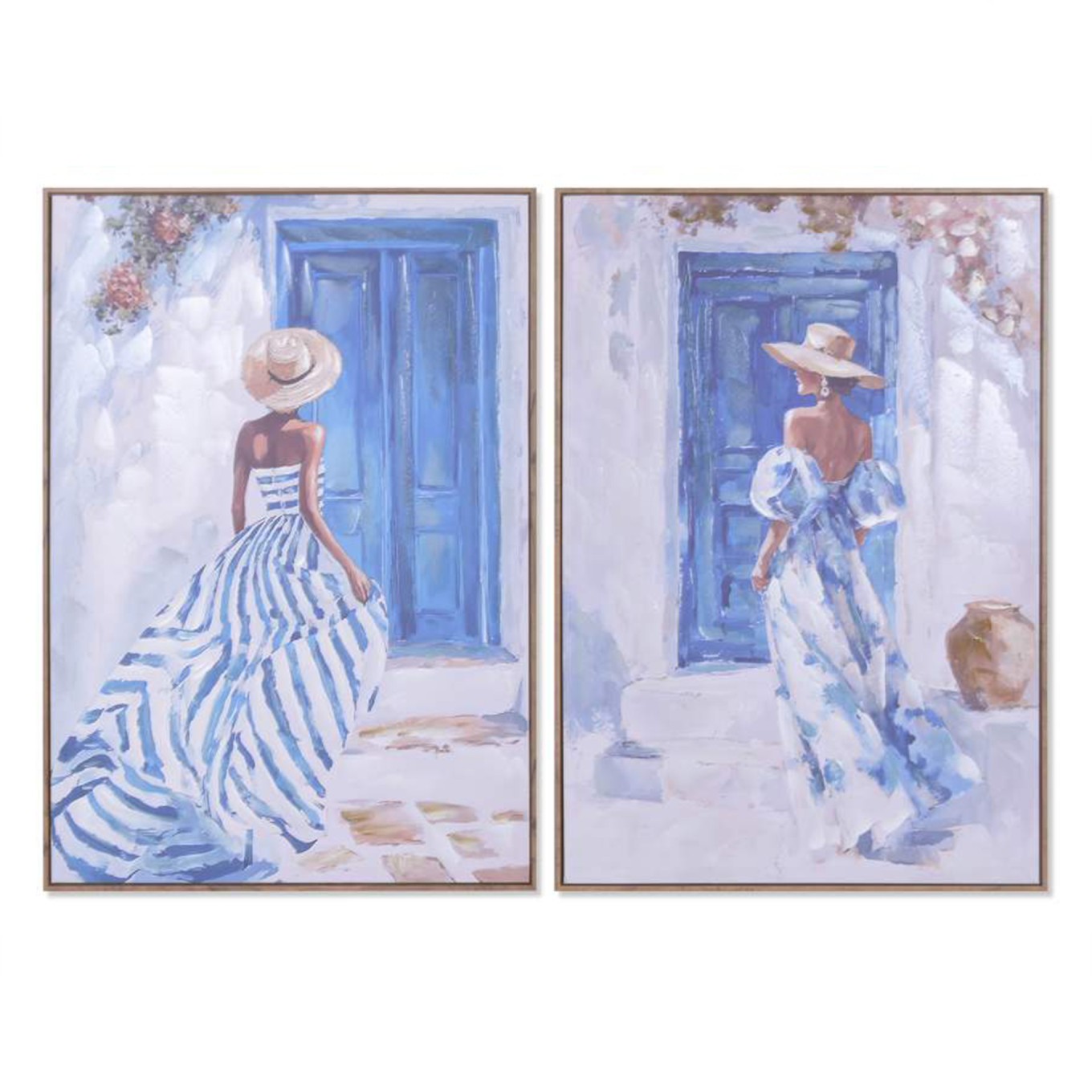 Quadro Mulher Santorini 2 Modelos Sortidos 70x100cm