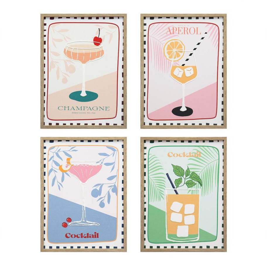 Quadro Cocktail 4 Modelos Sortidos 30x40cm