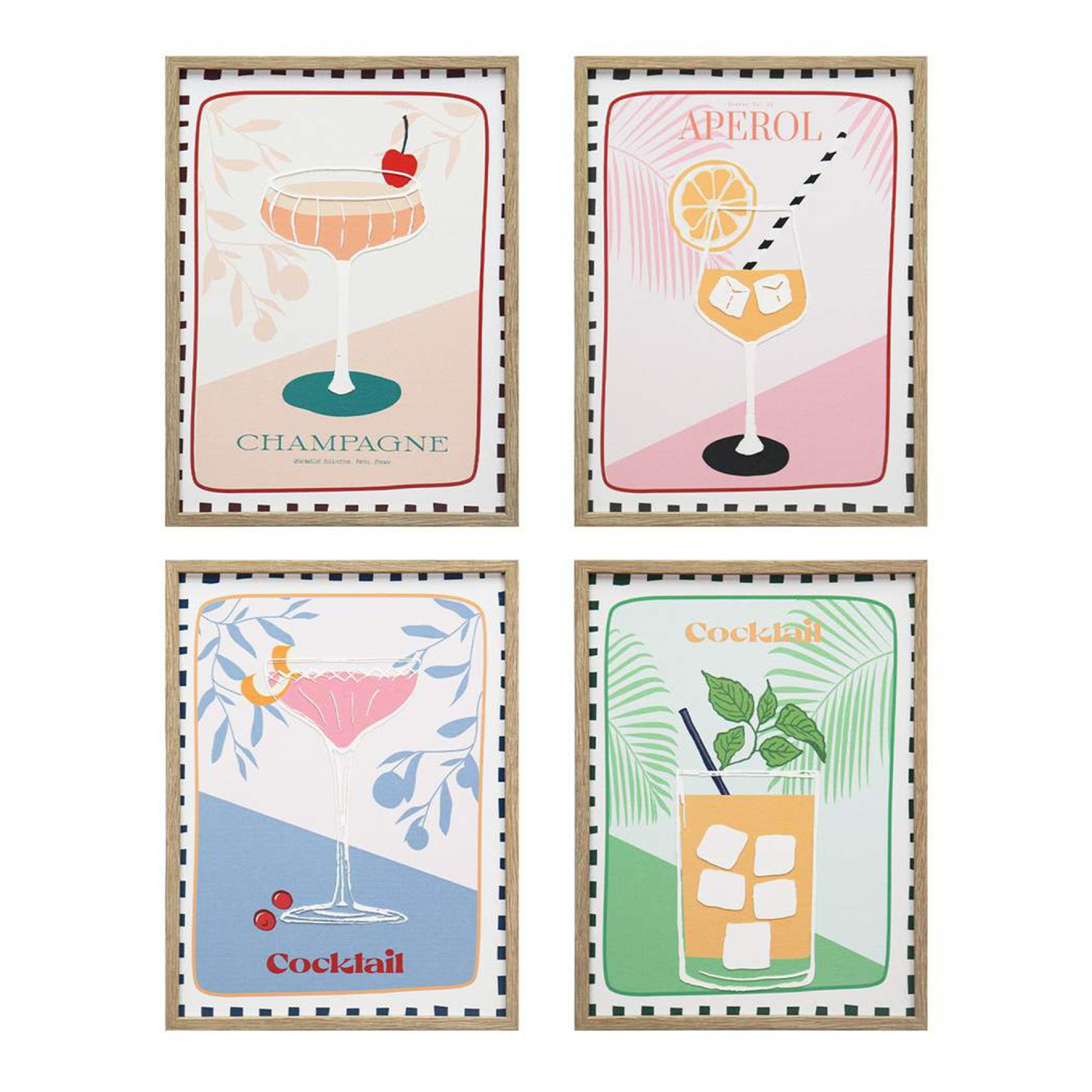 Quadro Cocktail 4 Modelos Sortidos 30x40cm