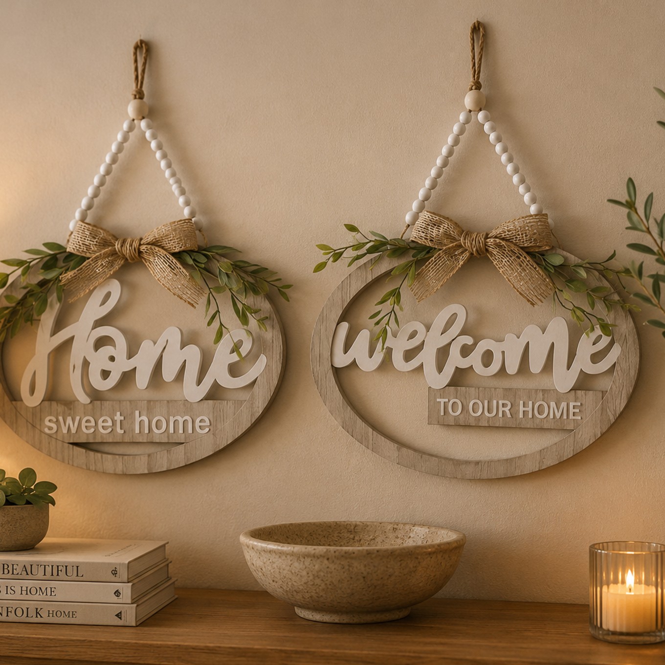 Decora��o de Parede Welcome Home 2 modelos