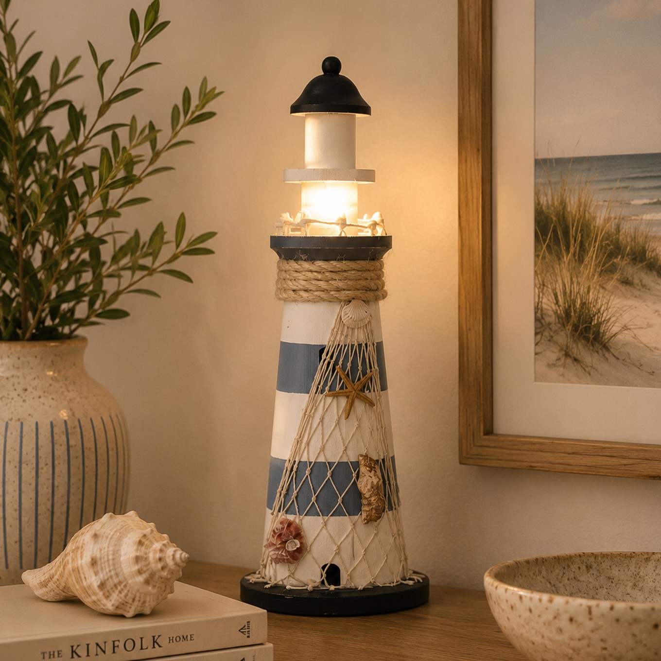 Figura Farol LED Azul Marinho