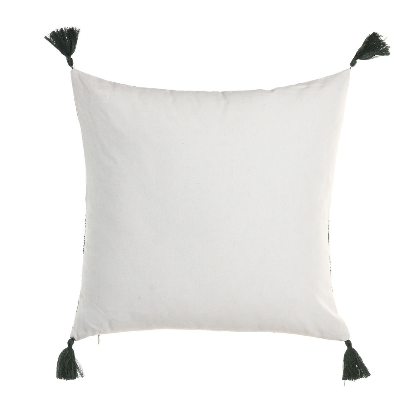 Almofada Algod�o Castanha com Aplica��es 45x45cm