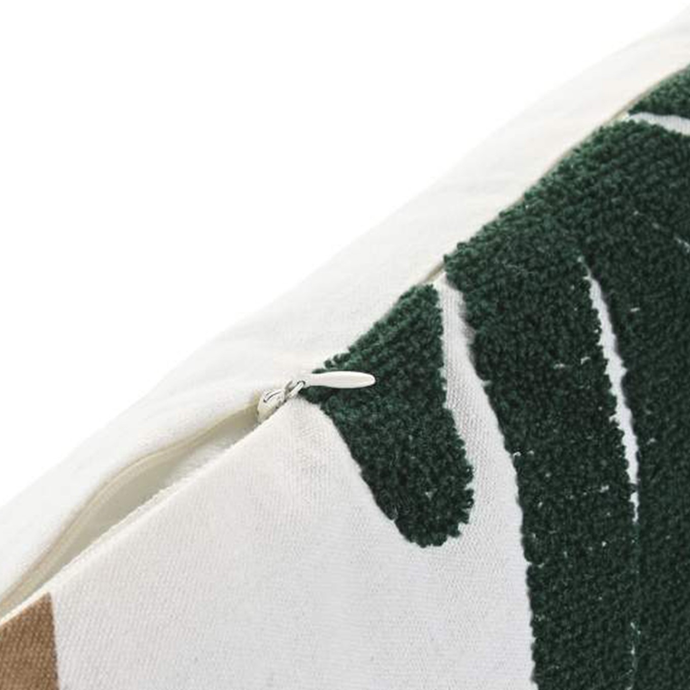 Almofada Algod�o Castanha com Aplica��es 30x50cm
