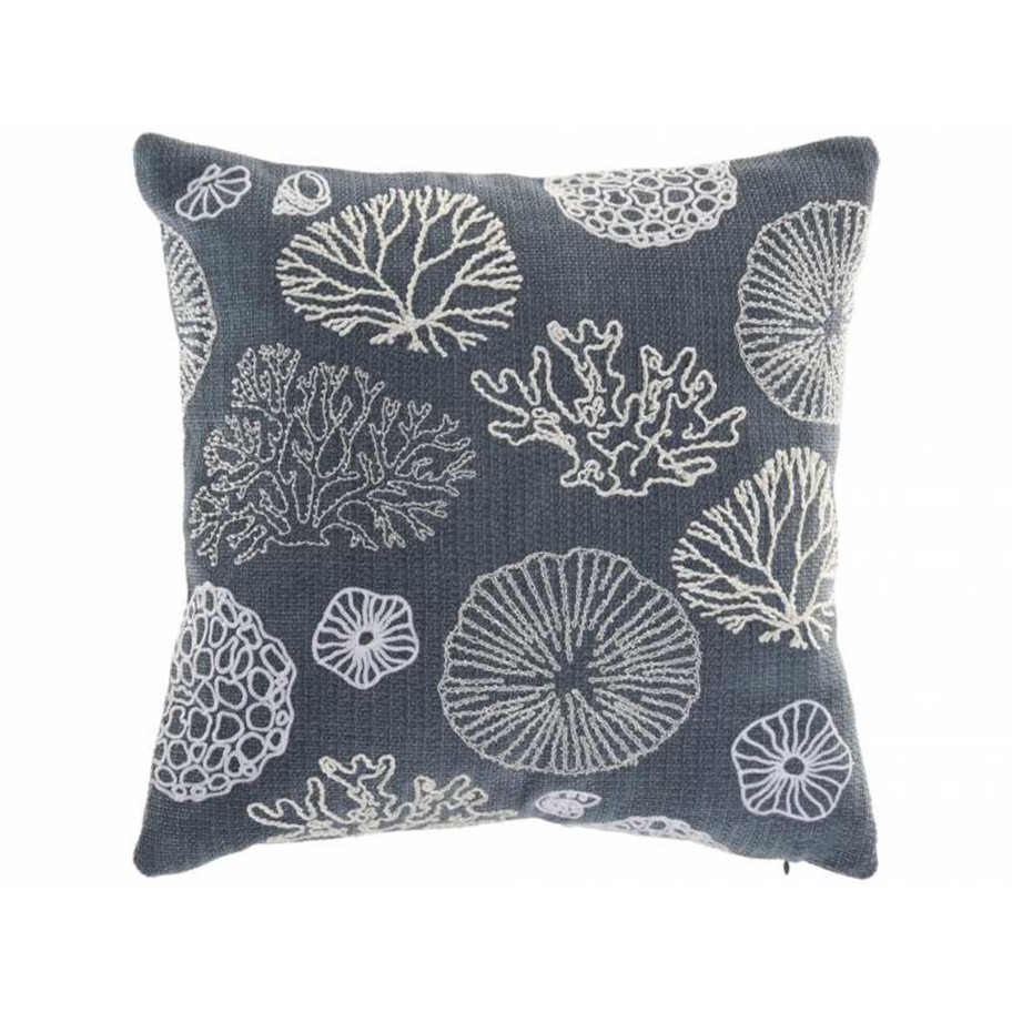 Almofada Mar�tima Linho Azul 45x45cm