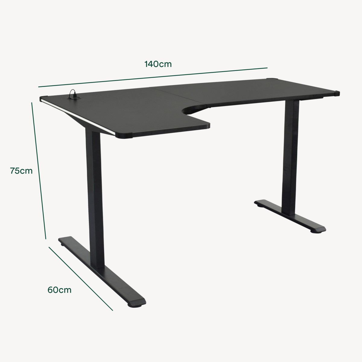 Secretária Gaming L-Shaped