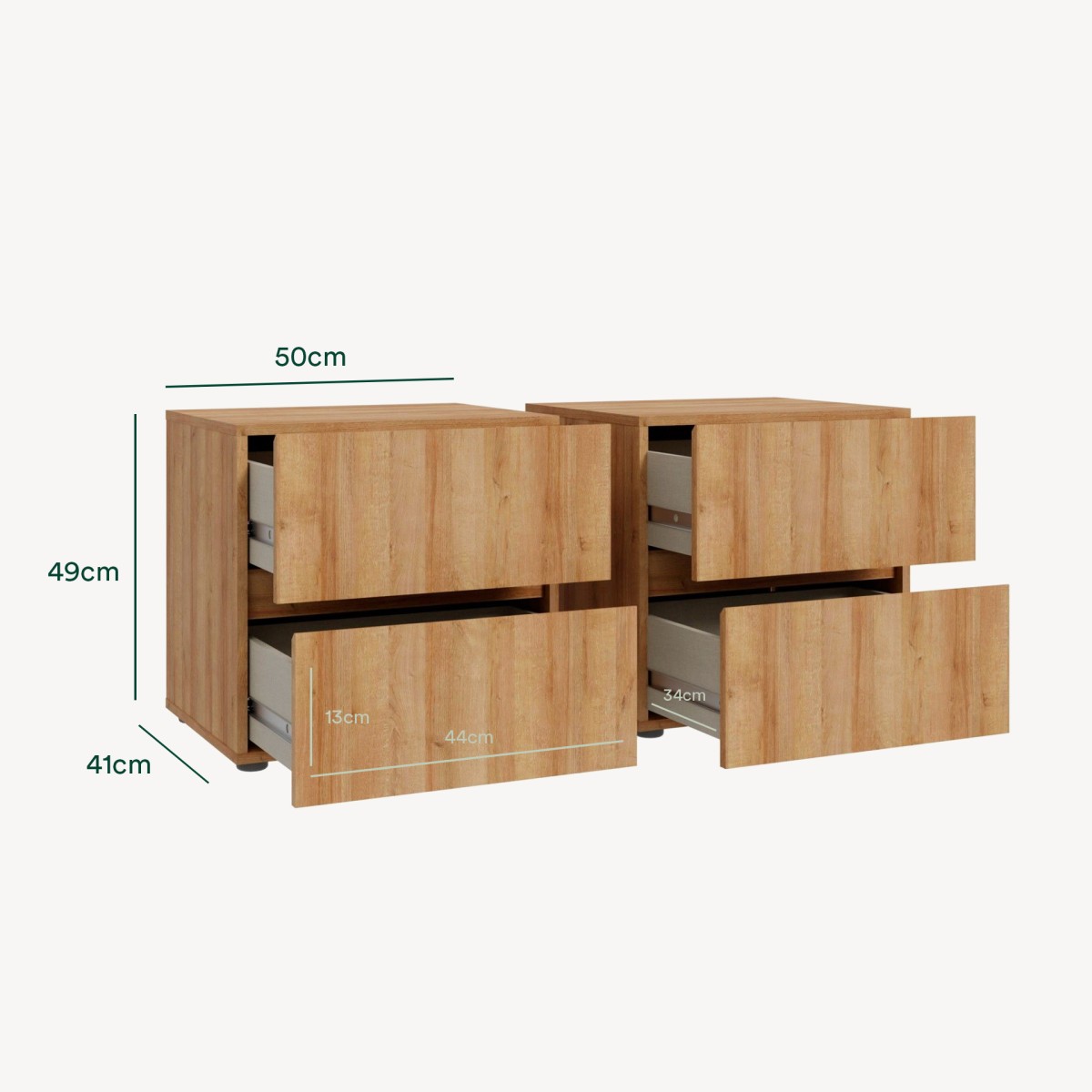 Set 2 Mesas de Cabeceira Lodz