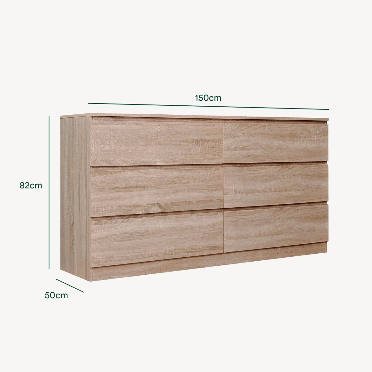 Cómoda Dupla Neo Plus 6 Gavetas