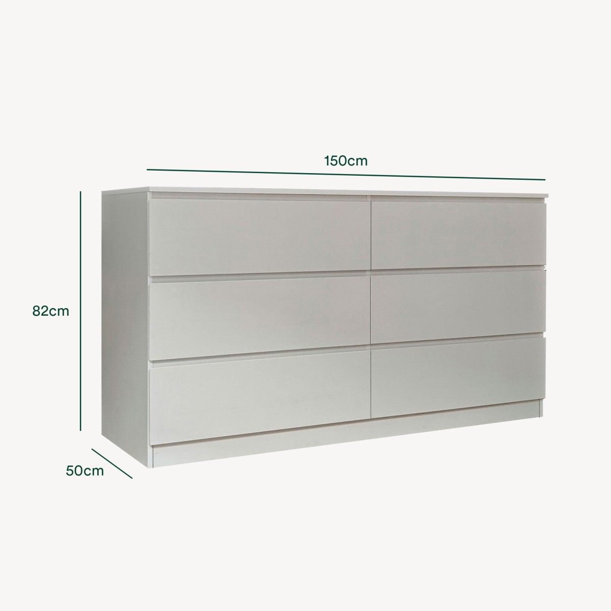 Cómoda Dupla Neo Plus 6 Gavetas