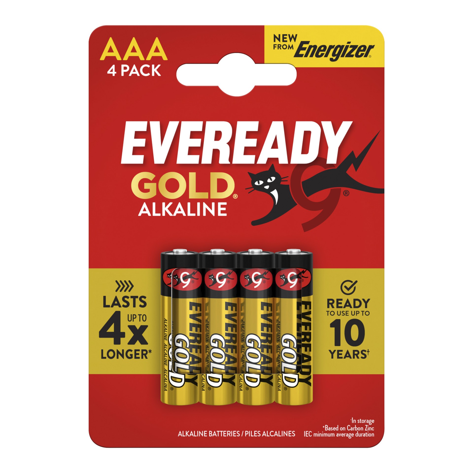 Pilha Alcalina Eveready Gold LR3 AAA 4un