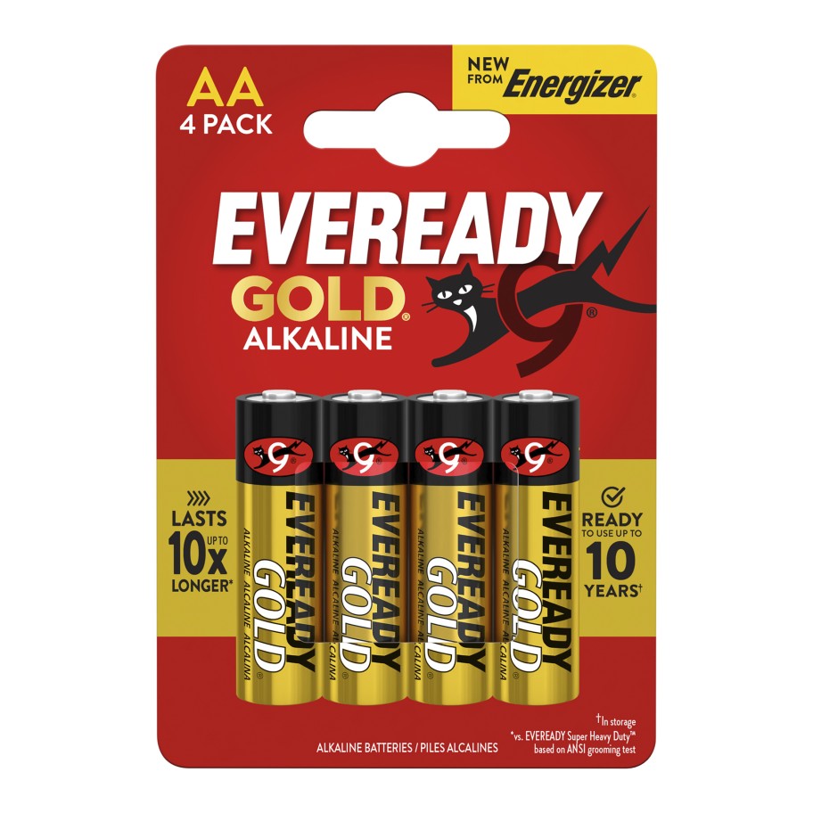 Pilha Alcalina Eveready Gold LR6 AA 4un