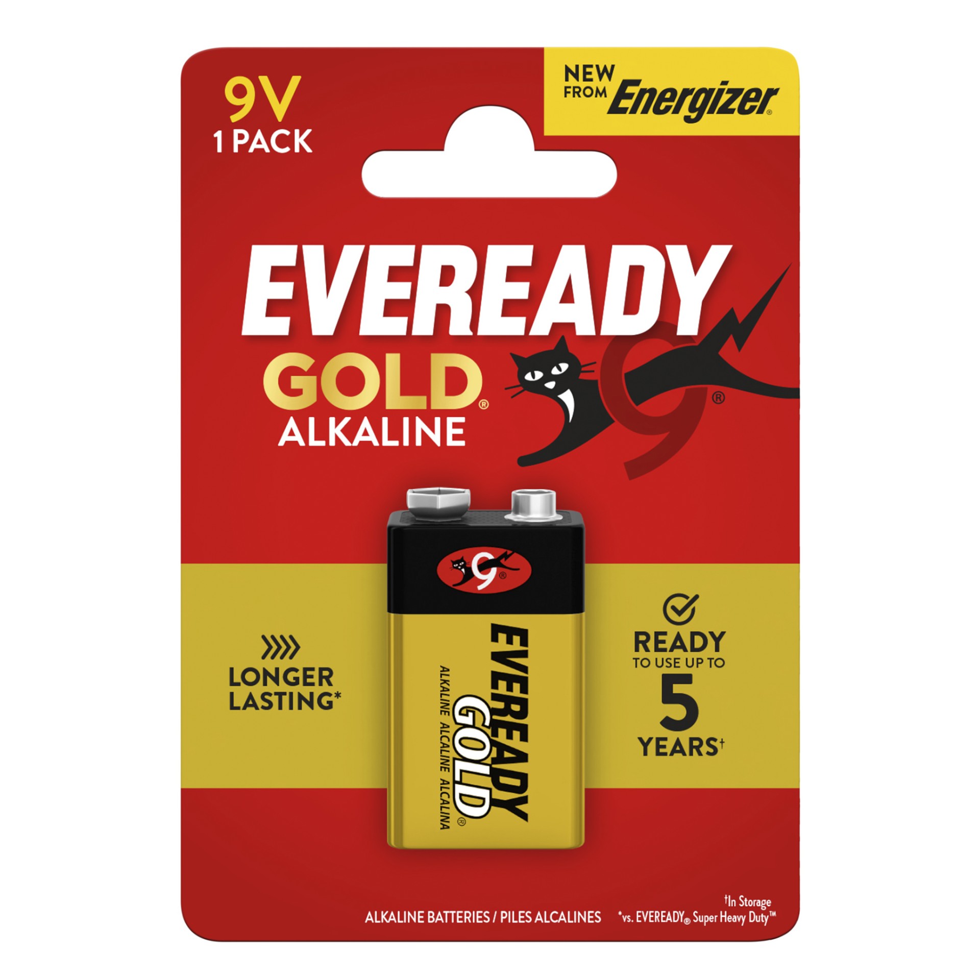 Pilha Alcalina Eveready Gold 6LR61 9V