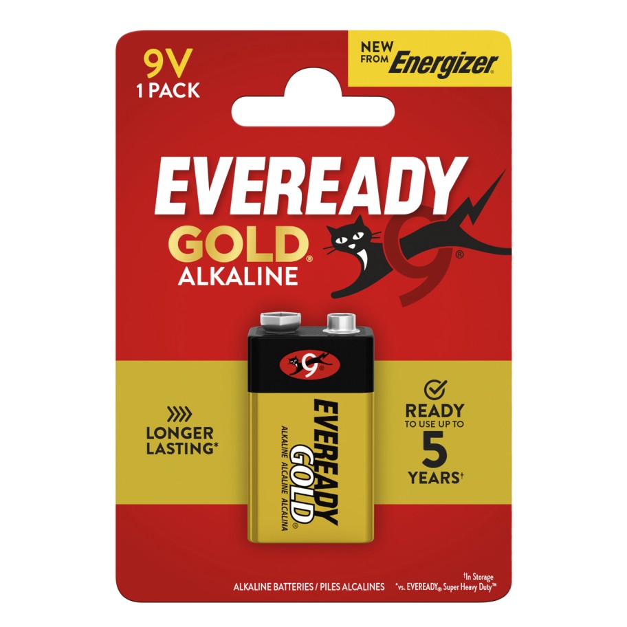 Pilha Alcalina Eveready Gold 6LR61 9V