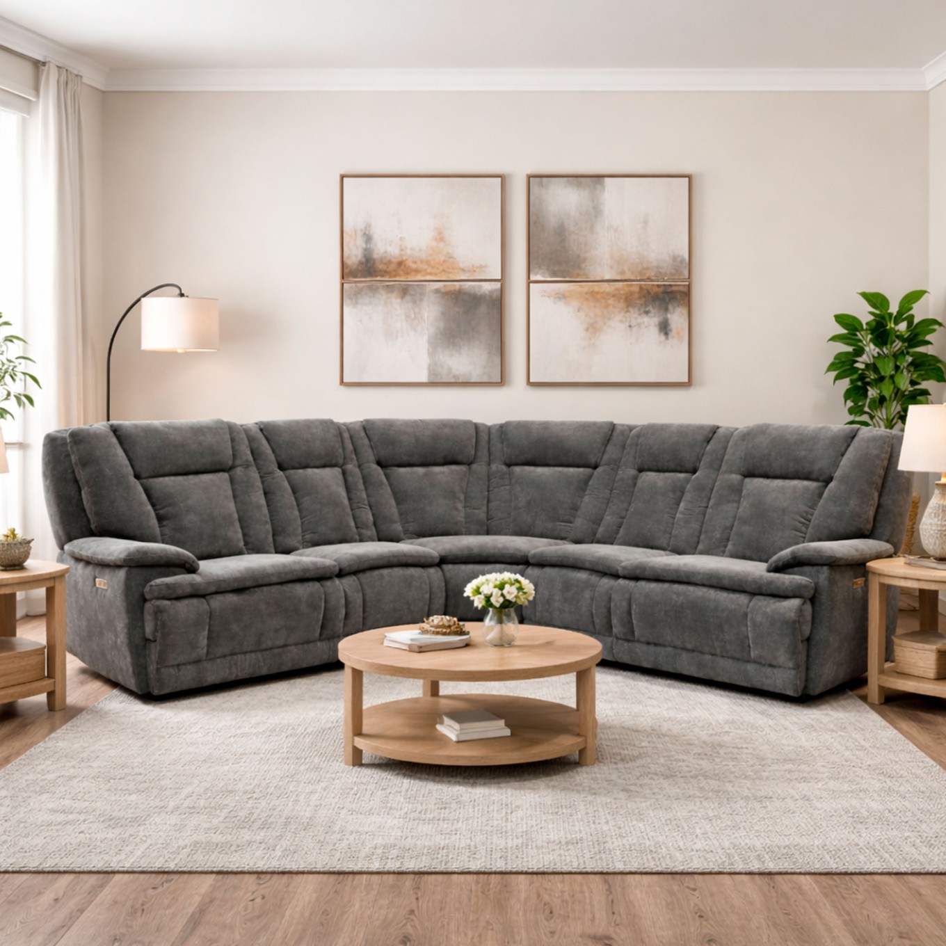 Sof� de Canto Blaine com Relax El�trico