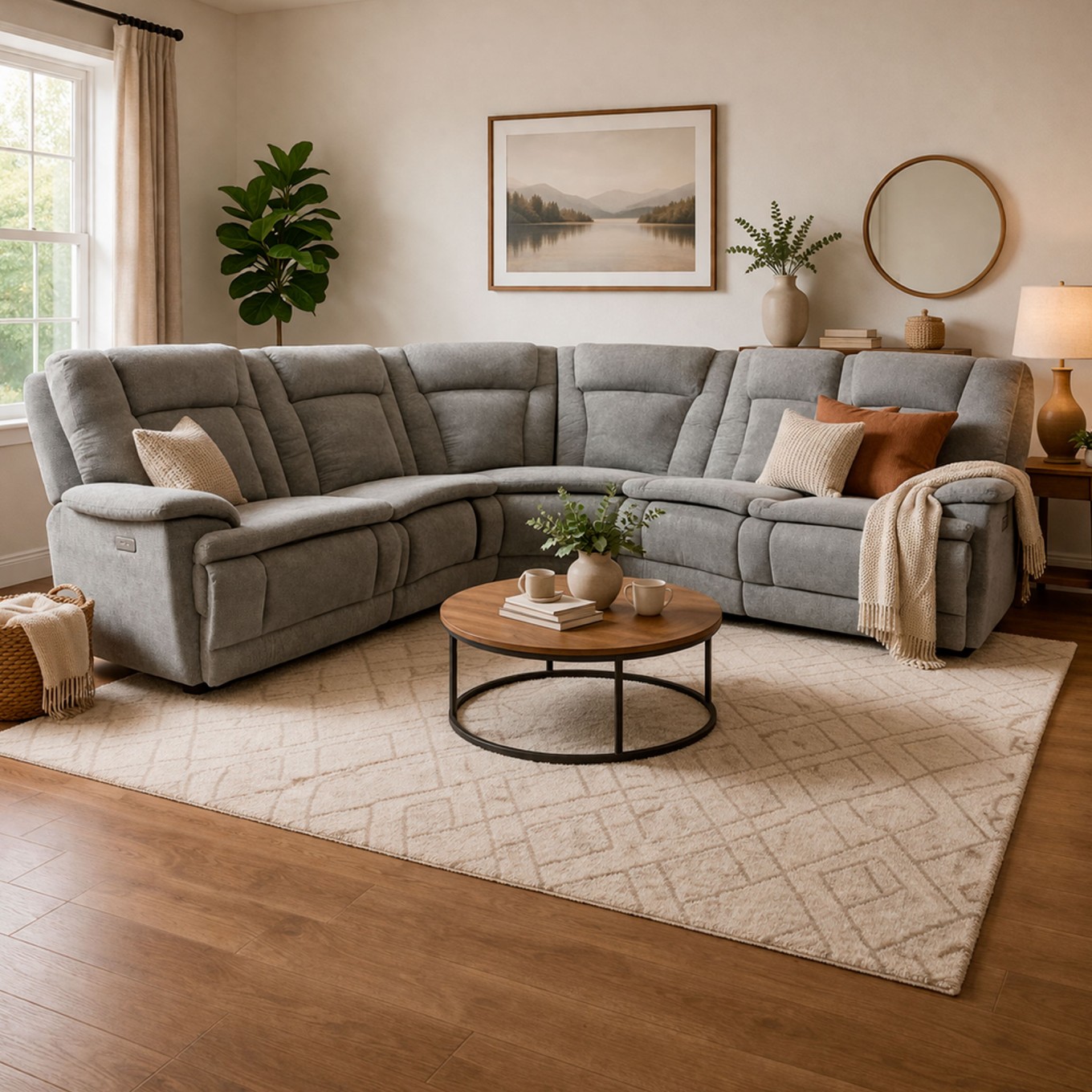 Sof� de Canto Blaine com Relax El�trico